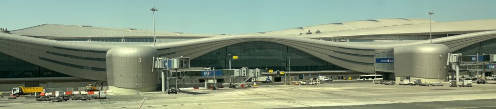 a building with a large window