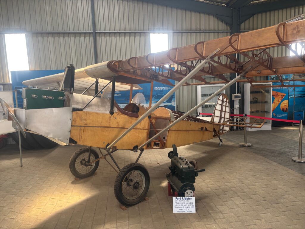 a plane in a hangar