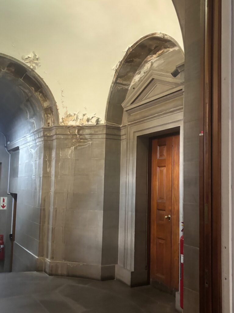 a door in a building