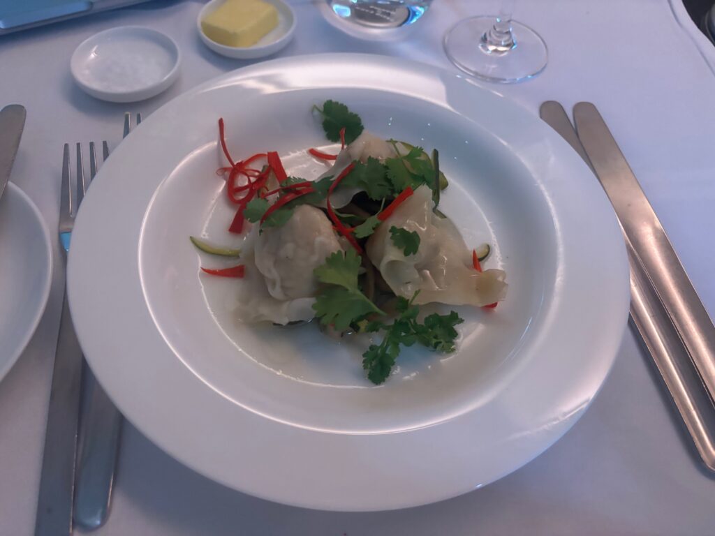 a plate of food on a table