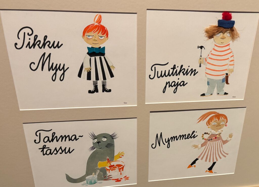 a group of cards with cartoon characters