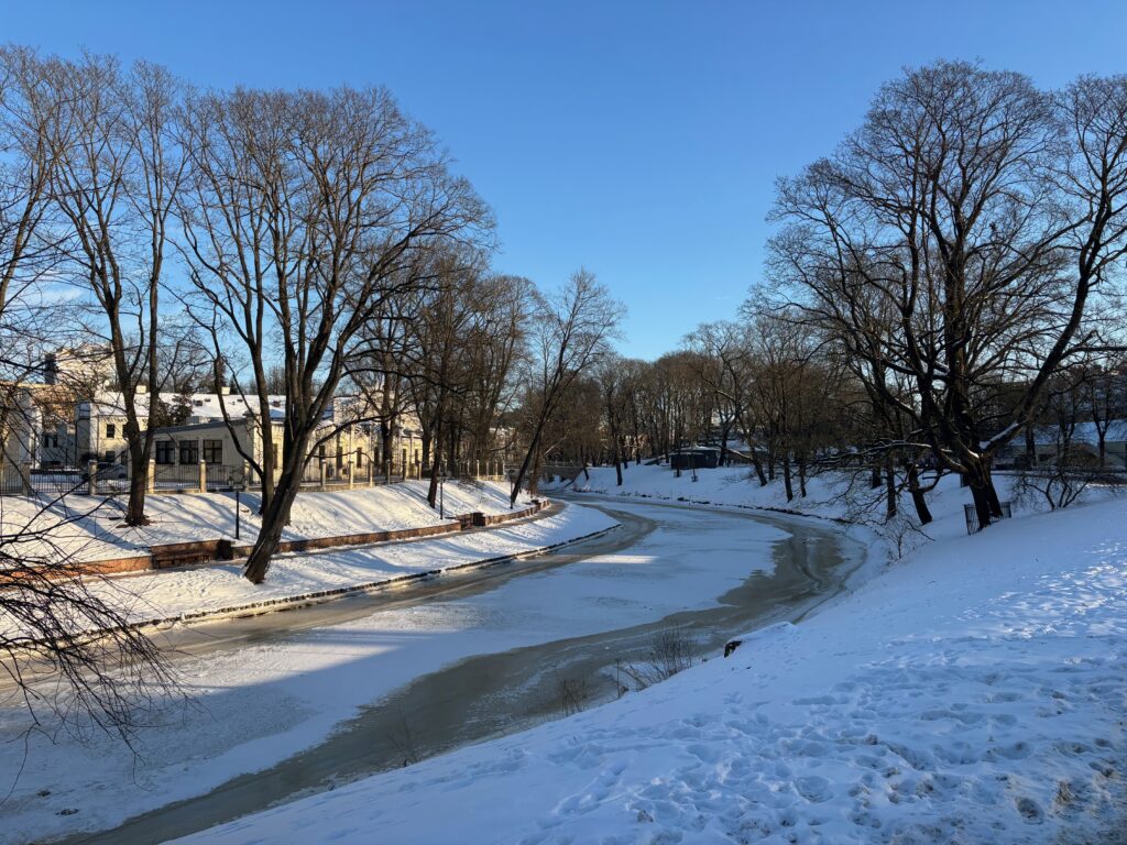 a river running through a snowy area
