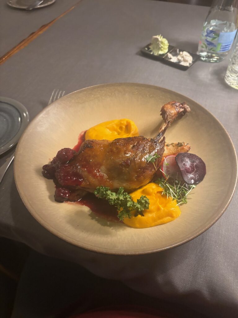 a plate of food on a table