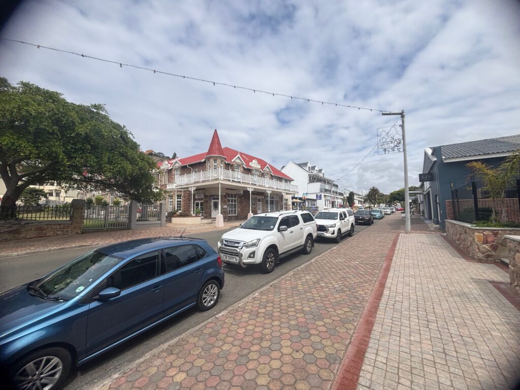 a street with cars parked on it