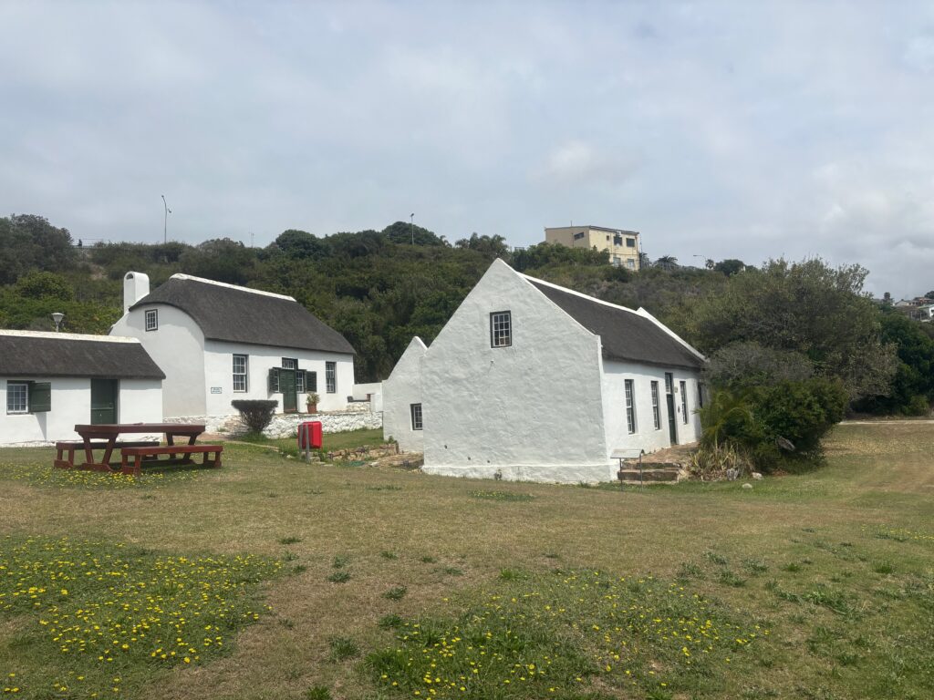 a group of houses in a grassy area