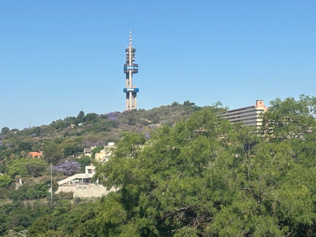 a tower on a hill